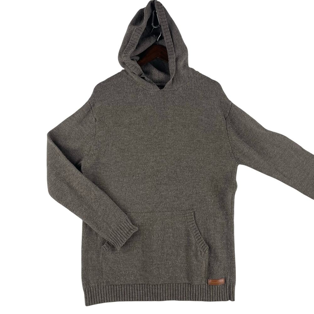 Mountain Meadow Wool MNS Merino Wool Pullover Hoodie M Brown Geis Ranch USA Made